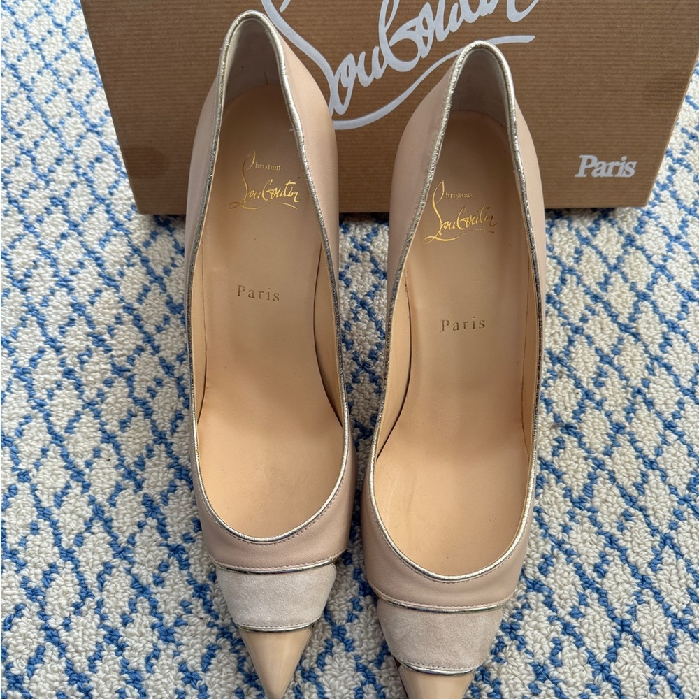 Christian Louboutin Biblio Beige Women's Shoes